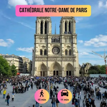 Coeur Du Marais - Place Des Vosges - Cathedrale Notre-dame De - Musee Du Louvre - 1 Bath - High - Speed Wifi - Free Parking - Baby Crib - Air Conditioning - Washing Machine - Pet Friendly - Lively Area - Paris, France Apartment Paris