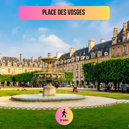 Apartment Coeur Du Marais - Place Des Vosges - Cathedrale Notre-dame De - Musee Du Louvre - 1 Bath - High - Speed Wifi - Free Parking - Baby Crib - Air Conditioning - Washing Machine - Pet Friendly - Lively Area - Paris, France Paris